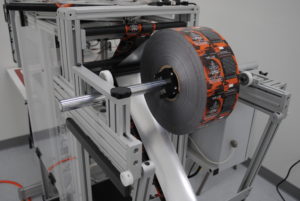Packaging and labeling machinery at the Minimus Products facility